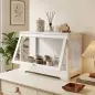 Vitrina Expositora para Colecciones con Puerta Abatible de Acrílico para Figuras de Decoración 59x30x40 cm Blanco Vitrina Expositora para Colecciones con Puerta Abatible de Acrílico para Figuras de Decoración 59x30x40 cm Blanco