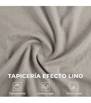 Silla Mecedora con Reposapiés Ajustable en 5 Posiciones Reposabrazos de Madera Acolchado Doble Capa Gris Claro