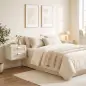 Juego de 2 Mesitas de Noche Flotantes con 2 Cajones con Frente de Ratán Natural para Dormitorio 40x30x27,6 cm Roble Juego de 2 Mesitas de Noche Flotantes con 2 Cajones con Frente de Ratán Natural para Dormitorio 40x30x27,6 cm Roble