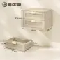 Juego de 2 Mesitas de Noche Flotantes con 2 Cajones con Frente de Ratán Natural para Dormitorio 40x30x27,6 cm Roble Juego de 2 Mesitas de Noche Flotantes con 2 Cajones con Frente de Ratán Natural para Dormitorio 40x30x27,6 cm Roble