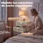 Juego de 2 Mesitas de Noche Flotantes con 2 Cajones con Frente de Ratán Natural para Dormitorio 40x30x27,6 cm Roble Juego de 2 Mesitas de Noche Flotantes con 2 Cajones con Frente de Ratán Natural para Dormitorio 40x30x27,6 cm Roble