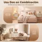 Juego de 2 Mesitas de Noche Flotantes con 2 Cajones con Frente de Ratán Natural para Dormitorio 40x30x27,6 cm Roble Juego de 2 Mesitas de Noche Flotantes con 2 Cajones con Frente de Ratán Natural para Dormitorio 40x30x27,6 cm Roble