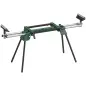 Soporte de Sierra Ingletadora Plegable Universal con 2 Rodillos de Apoyo Altura y Ancho Ajustable Carga 200 kg Verde Soporte de Sierra Ingletadora Plegable Universal con 2 Rodillos de Apoyo Altura y Ancho Ajustable Carga 200 kg Verde