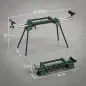 Soporte de Sierra Ingletadora Plegable Universal con 2 Rodillos de Apoyo Altura y Ancho Ajustable Carga 200 kg Verde Soporte de Sierra Ingletadora Plegable Universal con 2 Rodillos de Apoyo Altura y Ancho Ajustable Carga 200 kg Verde