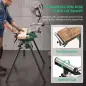Soporte de Sierra Ingletadora Plegable Universal con 2 Rodillos de Apoyo Altura y Ancho Ajustable Carga 200 kg Verde Soporte de Sierra Ingletadora Plegable Universal con 2 Rodillos de Apoyo Altura y Ancho Ajustable Carga 200 kg Verde