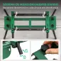 Soporte de Sierra Ingletadora Plegable Universal con 2 Rodillos de Apoyo Altura y Ancho Ajustable Carga 200 kg Verde Soporte de Sierra Ingletadora Plegable Universal con 2 Rodillos de Apoyo Altura y Ancho Ajustable Carga 200 kg Verde