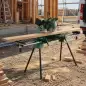 Soporte de Sierra Ingletadora Plegable Universal con 2 Rodillos de Apoyo Altura y Ancho Ajustable Carga 200 kg Verde Soporte de Sierra Ingletadora Plegable Universal con 2 Rodillos de Apoyo Altura y Ancho Ajustable Carga 200 kg Verde