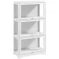 Vitrina Expositora para Colecciones de 3 Niveles con Puertas Abatibles de Acrílico para Figuras 59x30x106 cm Blanco
