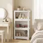 Vitrina Expositora para Colecciones de 3 Niveles con Puertas Abatibles de Acrílico para Figuras 59x30x106 cm Blanco
