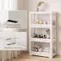 Vitrina Expositora para Colecciones de 3 Niveles con Puertas Abatibles de Acrílico para Figuras 59x30x106 cm Blanco