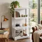 Vitrina Expositora para Colecciones de 3 Niveles con Puertas Abatibles de Acrílico para Figuras 59x30x106 cm Blanco