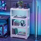 Vitrina Expositora para Colecciones de 3 Niveles con Puertas Abatibles de Acrílico para Figuras 59x30x106 cm Blanco
