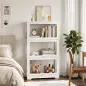 Vitrina Expositora para Colecciones de 3 Niveles con Puertas Abatibles de Acrílico para Figuras 59x30x106 cm Blanco
