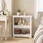 Vitrina Expositora para Colecciones de 2 Niveles con Puertas Abatibles de Acrílico para Figuras 59,5x30x73 cm Blanco Vitrina Expositora para Colecciones de 2 Niveles con Puertas Abatibles de Acrílico para Figuras 59,5x30x73 cm Blanco
