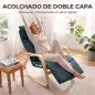 Silla Mecedora con Reposapiés Ajustable en 5 Posiciones Reposabrazos de Madera Acolchado Doble Capa Verde Oscuro Silla Mecedora con Reposapiés Ajustable en 5 Posiciones Reposabrazos de Madera Acolchado Doble Capa Verde Oscuro