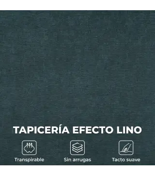 Silla Mecedora con Reposapiés Ajustable en 5 Posiciones Reposabrazos de Madera Acolchado Doble Capa Verde Oscuro