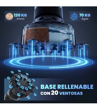 Saco de Boxeo de Pie para Adultos 180 cm con Absorción de Impactos Guantes Base Rellenable de Arena 120 kg o Agua 70 kg