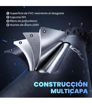 Saco de Boxeo de Pie para Adultos 180 cm con Absorción de Impactos Guantes Base Rellenable de Arena 120 kg o Agua 70 kg