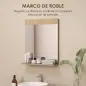 Espejo de Baño de Pared con Estante Abierto Espejo para Entrada Pasillo 50x12x60 cm Roble Espejo de Baño de Pared con Estante Abierto Espejo para Entrada Pasillo 50x12x60 cm Roble