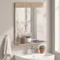 Espejo de Baño de Pared con Estante Abierto Espejo para Entrada Pasillo 50x12x60 cm Roble Espejo de Baño de Pared con Estante Abierto Espejo para Entrada Pasillo 50x12x60 cm Roble