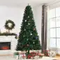 Árbol de Navidad Artificial 240 cm con 1499 Ramas con 2 Tipos de Puntas Decoración Navideña de Interior Verde