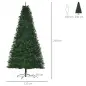 Árbol de Navidad Artificial 240 cm con 1499 Ramas con 2 Tipos de Puntas Decoración Navideña de Interior Verde