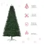 Árbol de Navidad Artificial 240 cm con 1499 Ramas con 2 Tipos de Puntas Decoración Navideña de Interior Verde