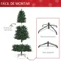 Árbol de Navidad Artificial 240 cm con 1499 Ramas con 2 Tipos de Puntas Decoración Navideña de Interior Verde