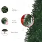 Árbol de Navidad Artificial 240 cm con 1499 Ramas con 2 Tipos de Puntas Decoración Navideña de Interior Verde