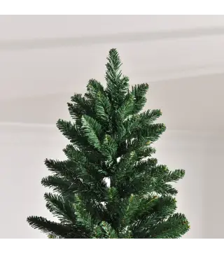 Árbol de Navidad Artificial 240 cm con 1499 Ramas con 2 Tipos de Puntas Decoración Navideña de Interior Verde