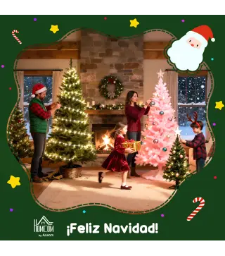 Árbol de Navidad Artificial 240 cm con 1499 Ramas con 2 Tipos de Puntas Decoración Navideña de Interior Verde