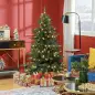 Árbol de Navidad Artificial 150 cm con 220 Luces LED 588 Ramas y Patas de Metal Árbol Navideño para Interior Verde Árbol de Navidad Artificial 150 cm con 220 Luces LED 588 Ramas y Patas de Metal Árbol Navideño para Interior Verde