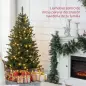 Árbol de Navidad Artificial 150 cm con 220 Luces LED 588 Ramas y Patas de Metal Árbol Navideño para Interior Verde Árbol de Navidad Artificial 150 cm con 220 Luces LED 588 Ramas y Patas de Metal Árbol Navideño para Interior Verde