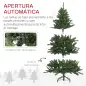Árbol de Navidad Artificial 150 cm con 220 Luces LED 588 Ramas y Patas de Metal Árbol Navideño para Interior Verde Árbol de Navidad Artificial 150 cm con 220 Luces LED 588 Ramas y Patas de Metal Árbol Navideño para Interior Verde