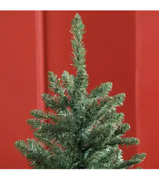 Árbol de Navidad Artificial 150 cm con 220 Luces LED 588 Ramas y Patas de Metal Árbol Navideño para Interior Verde
