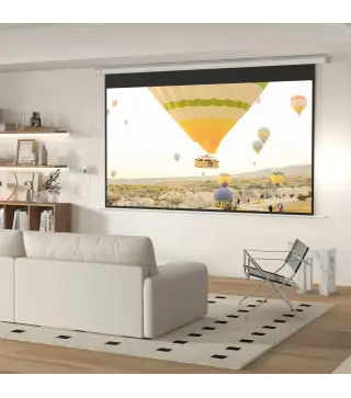Pantalla de Proyección motorizada 120 pulgadas 16:9 4K HD montaje en pared o techo con control remoto 293,5x8x176 cm