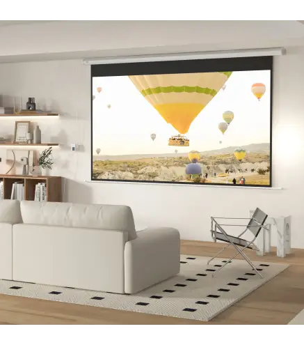 Pantalla de Proyección motorizada 120 pulgadas 16:9 4K HD montaje en pared o techo con control remoto 293,5x8x176 cm