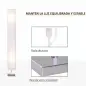 Lámpara de Pie con 2 Casquillos E27 Pantalla de Tela Interruptor de Pedal Base de Acero Inoxidable Blanco Lámpara de Pie con 2 Casquillos E27 Pantalla de Tela Interruptor de Pedal Base de Acero Inoxidable Blanco