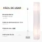 Lámpara de Pie con 2 Casquillos E27 Pantalla de Tela Interruptor de Pedal Base de Acero Inoxidable Blanco Lámpara de Pie con 2 Casquillos E27 Pantalla de Tela Interruptor de Pedal Base de Acero Inoxidable Blanco