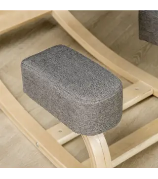 Silla Ergonómica de Rodillas con Cojines Acolchados Marco de Madera para una Mejor Postura Oficina Gris