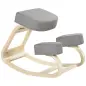 Silla Ergonómica de Rodillas con Cojines Acolchados Marco de Madera para una Mejor Postura Oficina Gris Silla Ergonómica de Rodillas con Cojines Acolchados Marco de Madera para una Mejor Postura Oficina Gris