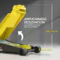 Gato Hidráulico para Coche 3 T Altura de Elevación 75-505 mm con Bomba de Doble Pistón Ruedas y Mango de Aluminio Amarillo