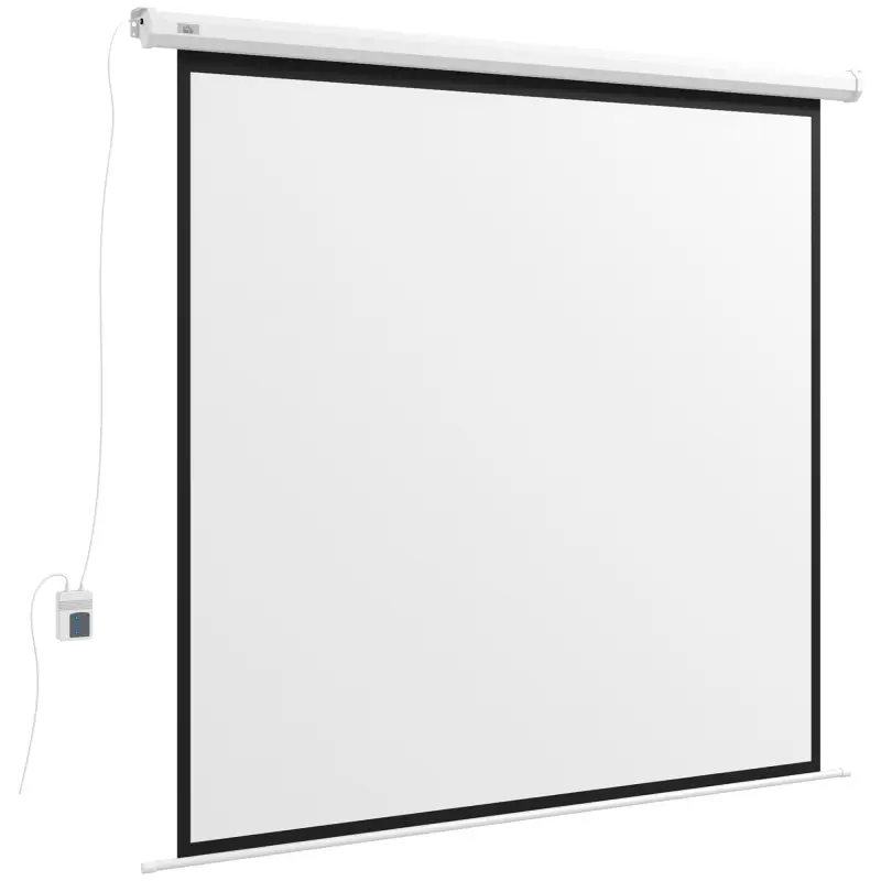 Pantalla de Proyección Formato 1:1 Control Remoto 172x172 cm (96 Pulgadas) Blanco Pantalla de Proyección Formato 1:1 Control Remoto 172x172 cm (96 Pulgadas) Blanco