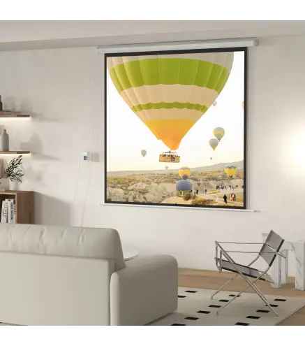 Pantalla de Proyección Formato 1:1 Control Remoto 172x172 cm (96 Pulgadas) Blanco