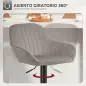 Juego de 2 Taburetes de Bar Giratorios Altura Ajustable 62-83 cm Tapizada en Terciopelo Respaldo y Reposapiés Gris