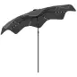 Sombrilla de Jardín Manual Ø292x254 cm con 32 Luces LED Solares 8 Varillas Impermeable y Rejillas de Ventilación Gris Sombrilla de Jardín Manual Ø292x254 cm con 32 Luces LED Solares 8 Varillas Impermeable y Rejillas de Ventilación Gris