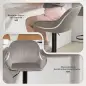 Juego de 2 Taburetes de Bar Giratorios Altura Ajustable 62-83 cm Tapizada en Terciopelo Respaldo y Reposapiés Gris