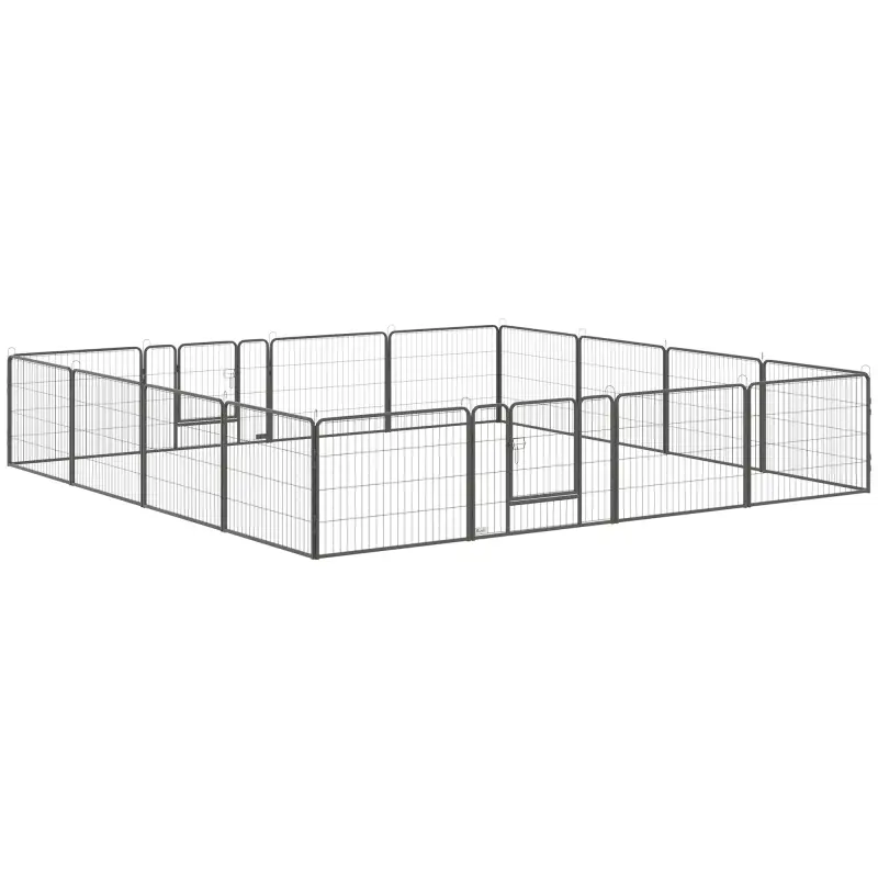 Parque para Cachorros, 16 Segmentos y 60 cm de Altura, Corralito para Mascotas Perros Valla para Cachorros Jaula para Ejercicio Parque para Cachorros, 16 Segmentos y 60 cm de Altura, Corralito para Mascotas Perros Valla para Cachorros Jaula para Ejercicio