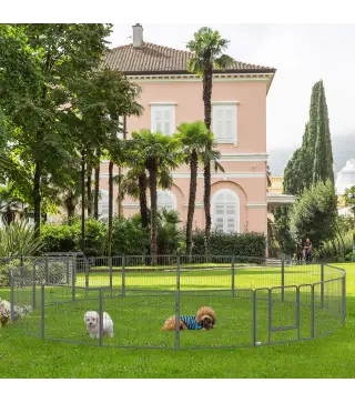 Parque para Cachorros, 16 Segmentos y 60 cm de Altura, Corralito para Mascotas Perros Valla para Cachorros Jaula para Ejercicio