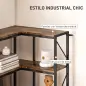 Estantería de Esquina de 7 Niveles Estantería Industrial para Dormitorio Salón Estudio 60x60x198 cm Marrón Rústico Estantería de Esquina de 7 Niveles Estantería Industrial para Dormitorio Salón Estudio 60x60x198 cm Marrón Rústico